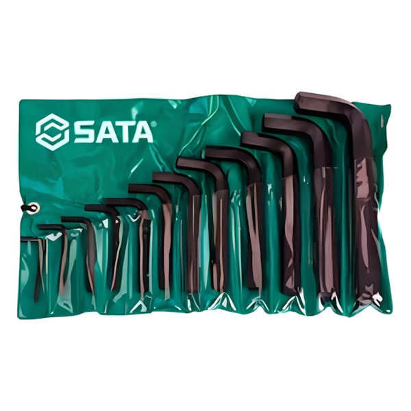 Jogo de Chave Hexagonais Curta 5/32 a 7/8 Pol 12 Peças ST09147L Sata-3e40cd9f-2b1f-4606-9e32-96f8750fa54b