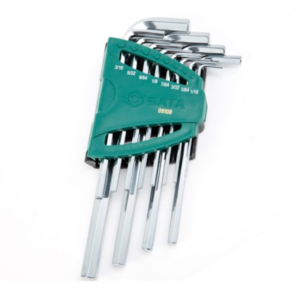 Jogo De Chave Hexagonal Longa1/16 a 3/8 12Pçs ST09108SJ Sata-a735483a-0bfd-458d-8438-f75c368518de