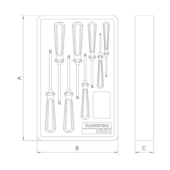 Jogo de Chave Torx T6 a T30 Com Cabo 8Pçs 44980/006 Tramontina