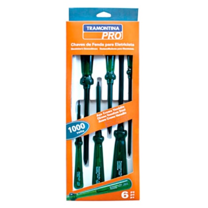 Jogo de Chaves de Fenda e Phillips 6 Peças Isoladas 1000V 44115/406 Tramontina-20886a93-36bd-4139-817d-ac77b9e73556