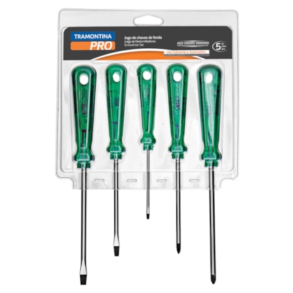 Jogo de Chaves de Fenda e Phillips com 5 Peças Tramontina Pro-9673ff43-9d67-4c0b-9e24-79d70dabd3e6