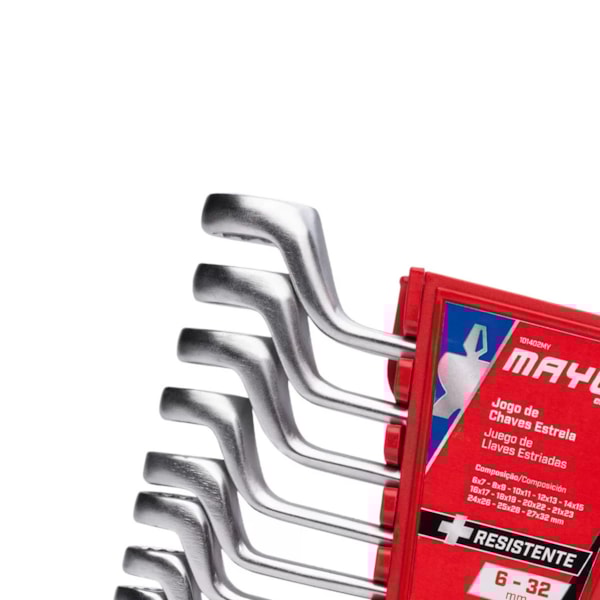 Jogo de Chaves Estrelas de 6 a 32 mm com 12 Peças Mayle-cc0b9a00-e4f4-497b-9383-315401dfb90c