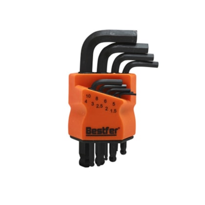 Jogo de Chaves Hex Aço Carbono Curta 9Pçs BFH2809 Bestfer-4cd592ae-7710-479e-818b-87c7c039540d