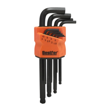 Jogo de Chaves Hex Aço Carbono Média 9Pçs BFH2808 Bestfer-709862a0-22ae-4764-bf42-72f94a4ec87b