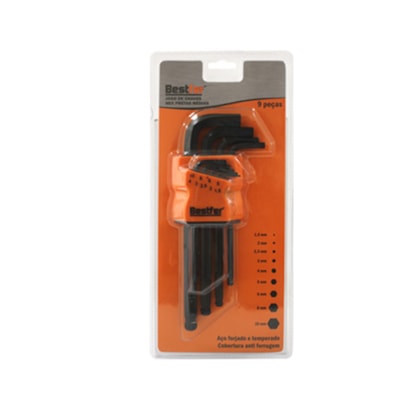 Jogo de Chaves Hex Aço Carbono Média 9Pçs BFH2808 Bestfer-9b428f01-692f-4ed9-ad86-739711299147