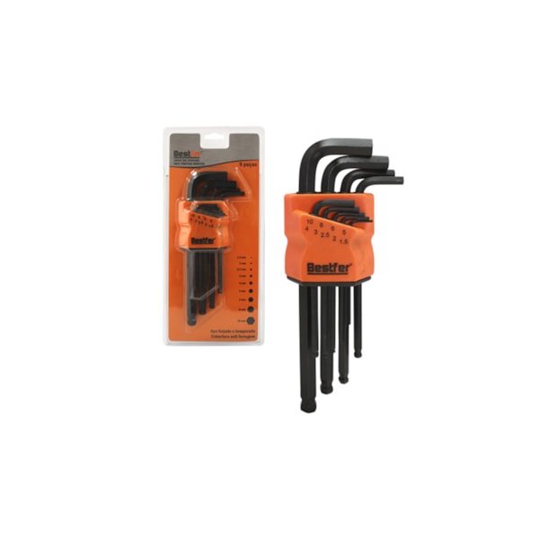 Jogo de Chaves Hex Aço Carbono Média 9Pçs BFH2808 Bestfer-69b0b781-553b-41b5-91ce-bc031f44bb1f