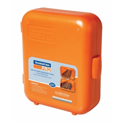 Jogo de Chaves Hexagonais e Trafix com 22 Peças Tramontina Pro-57cca6cc-c100-44e8-99a4-d22372f68690