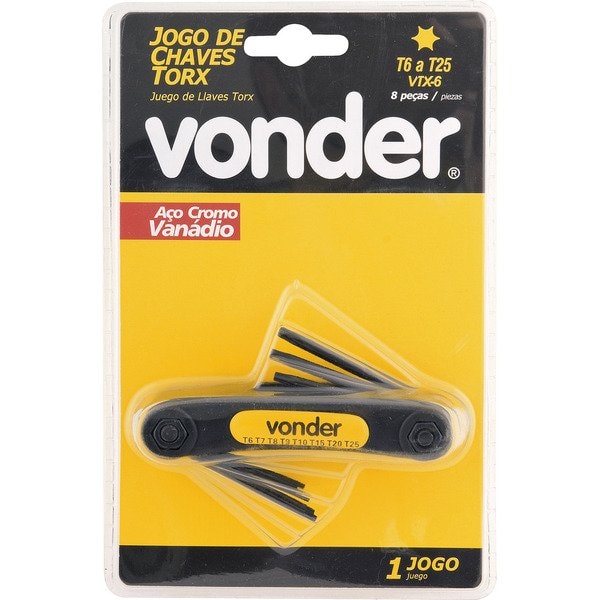 Jogo de Chaves Torx com 8 Peças T6 a T25 Vonder-ab46e1e1-09c8-4359-98f8-7ea05283cca9