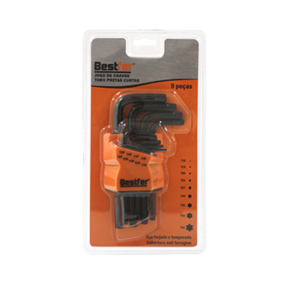 Jogo de Chaves Torx Curta Aço com Guia 9pçs BFH2812 Bestfer-5b09f489-455a-4baf-b7eb-6762ed820ba7