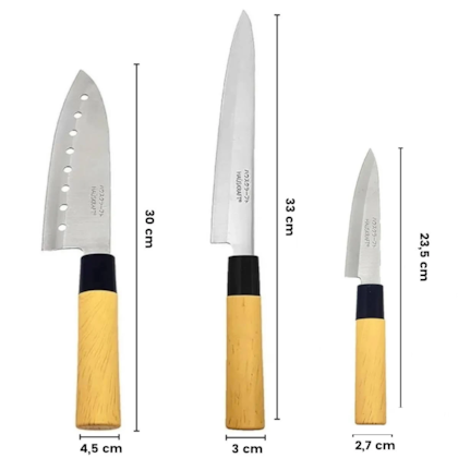 Jogo de Facas Ásia em Inox 3 Pçs FCH-J901 Hauskraft-4673cf71-2a61-4957-b3a9-6ac47066c600