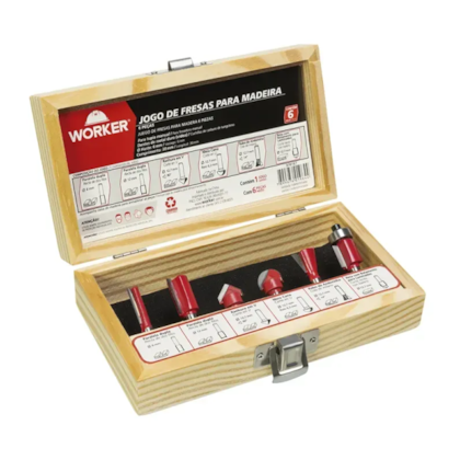 Jogo de Fresas com 6 Peças - 978167 Worker-d0efed66-d5f1-4805-92f5-987aded2bd20