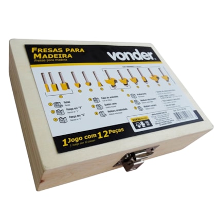 Jogo de Fresas para Madeira com 12 Peças Vonder-d163dda0-60fe-48d3-9477-b7ad315aade3