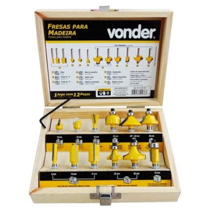 Jogo de Fresas para Madeira com 12 Peças Vonder-7874a4e0-8c29-4f32-9ddd-1acaaa272eb5