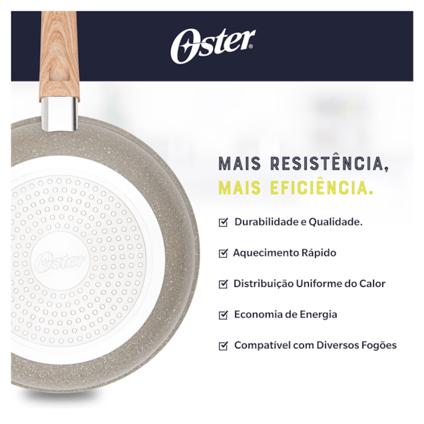 Jogo De Frigideiras 18cm 1,2L e 22cm 1,5L Antiaderente Marble Edition Cinza Dust 15218802 Oster -217dc1a7-5a6e-4a3f-8428-836744f3bd68