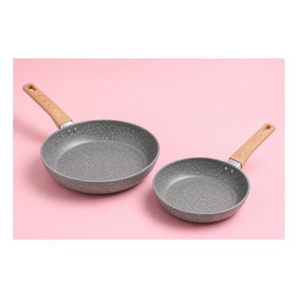 Jogo De Frigideiras 18cm 1,2L  e 22cm 1,5L Antiaderente Marble Edition Dark Grey 15217802 Oster  -9a434195-06a0-43aa-b76c-a3d2189667ce