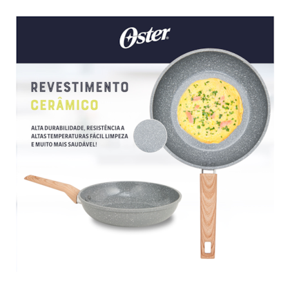 Jogo De Frigideiras 18cm 1,2L  e 22cm 1,5L Antiaderente Marble Edition Dark Grey 15217802 Oster  -1dfd8a92-5b26-4b03-b3ff-7f0d89281ee8