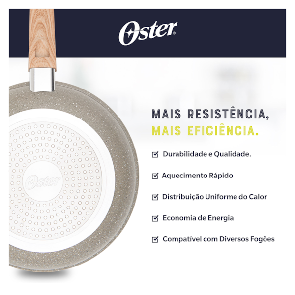 Jogo De Frigideiras 20cm e 24cm 2,7L Antiaderente Marble Edition Cinza Dust 15218903 Oster  -292ebc72-22bc-4b9e-b916-f0aea485e0a9