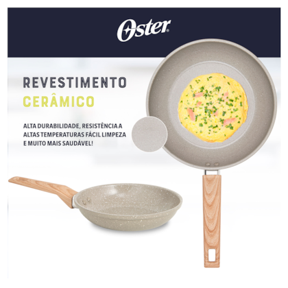 Jogo De Frigideiras 20cm e 24cm 2,7L Antiaderente Marble Edition Cinza Dust 15218903 Oster  -b4b73b74-7785-4ffb-b167-cedd4c1fc51c
