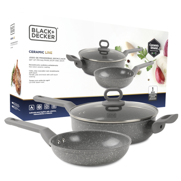 Jogo de Frigideiras 2Pçs Cerâmico BXCWHCFP012 Black&Decker-ccdfd9ca-1745-4a20-87af-ff9d4c71f613