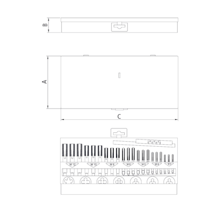 Jogo de Machos e Cossinetes 32 peças 44080/432 Tramontina PRO-9b2b6d37-2a09-4449-9ada-dd3540e429be
