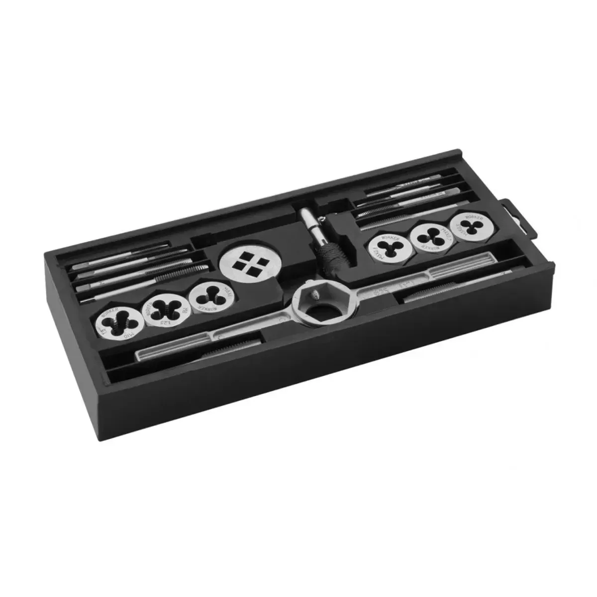 Jogo de Machos e Cossinetes em Polegada HSS C/ Estojo Para