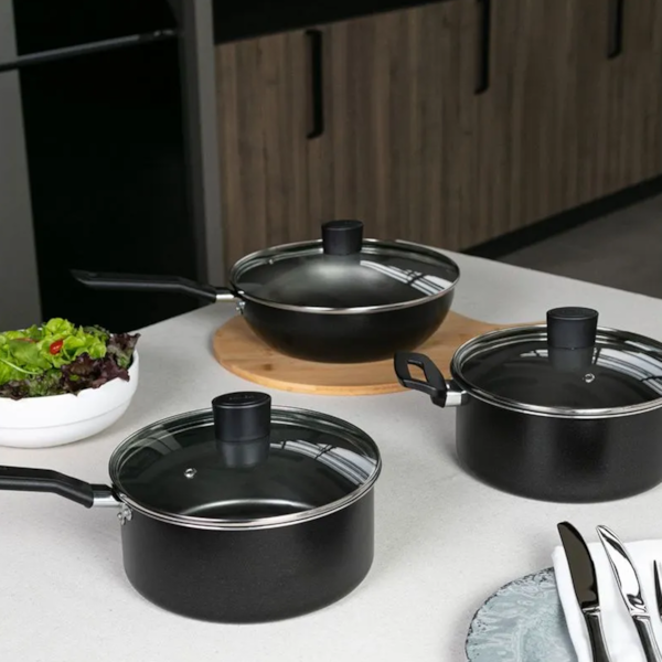 Jogo de Panela Antiaderente Pro Flon Ebony 5Pçs em Alumínio Preto 7190400 Brinox-c51e1a99-9664-4511-9838-ffe216f36896