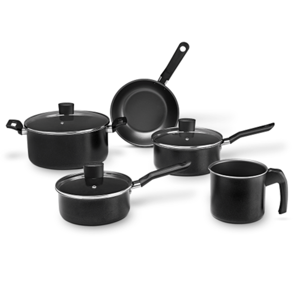 Jogo de Panela Antiaderente Pro Flon Ebony 5Pçs em Alumínio Preto 7190400 Brinox-f29b6a94-6a5f-4a36-9597-9b511646d8ba