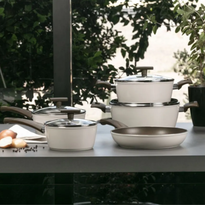 Jogo de Panela Cerâmica Antiaderente Organika 5Pçs em Alumínio Com Indução 4816100 Brinox -02dd21c0-8a5e-4813-9602-52ad81ae9418