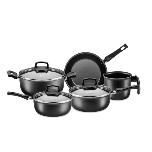 Jogo de Panelas Antiader. Superflon 5 Pcs Grafite 5681 Mta -2578e069-1cf1-40b1-9efe-0e2ef3dd5c51