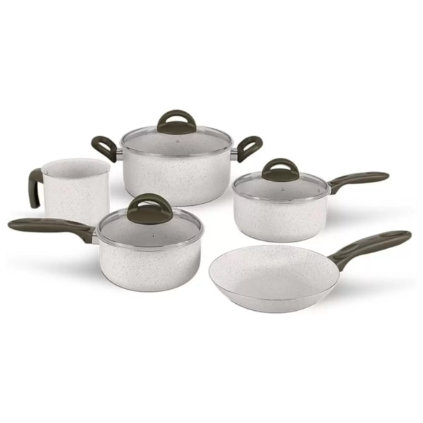 Jogo de Panelas Antiaderentes Em Alumínio Suprema Ceramic Life 5pçs Vanilla 7244/100 Brinox-1b207b64-f3ec-466c-ac67-10881ddbeda4