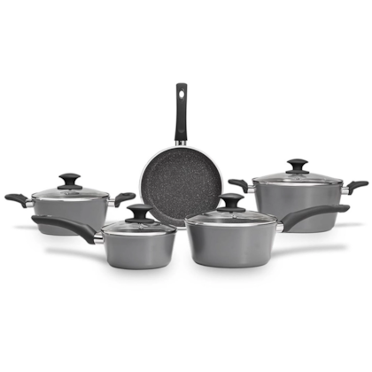 Jogo de Panelas Cerâmic Life Optima Alumínio Antiaderente Indução 5Pçs Stone 4799/102 Brinox-8ee2f15b-8409-415f-9bdc-f7dbaa887292