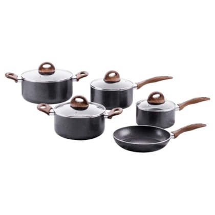 Jogo De Panelas Cerâmic Life Smart Plus Em Alumínio Indução 5pçs Granito 4774103 Brinox-7cba4482-be25-4bbf-b87c-16e2b3883322