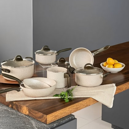 Jogo de Panelas Cerâmic Life Suprema Alumínio Antiaderente 7pçs Vanilla 7244/101 Brinox-04590181-7324-4b26-9881-8b16a665f975