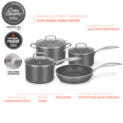 Jogo de Panelas Cerâmic Life Unique Alumínio Antiaderente Indução 4pçs 4793/101 Brinox-53dae3b9-b97c-4eb6-93af-df2d448af3fa