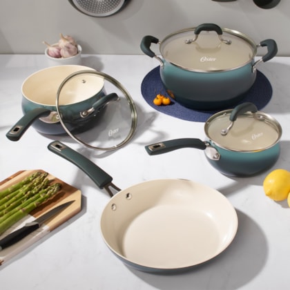 Jogo de Panelas Cerâmica Corbet em Alumínio Indução 5Pçs Blue Petrol 94243.08 Oster-cc8bb83d-5036-4de3-9ae9-fcd37e8d438a