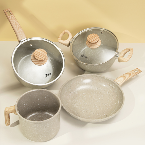 Jogo de Panelas Marble Edition com Revestimento Cerâmico Alumínio 4Pçs Cinza Dust 143887.06 Oster-c8a52c40-8be8-44a3-b47c-56d4898abb02