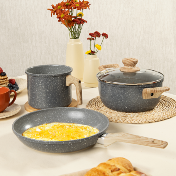 Jogo de Panelas Marble Edition com Revestimento Cerâmico Alumínio 4Pçs Dark Grey 143888.06 Oster -f7777dfc-43de-4528-8719-55b08e3ba26b