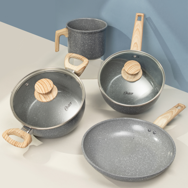 Jogo de Panelas Marble Edition com Revestimento Cerâmico Alumínio 4Pçs Dark Grey 143888.06 Oster -db61641a-8c43-486d-bbde-2598e25fc726