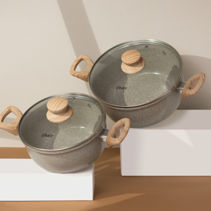 Jogo de Panelas Marble Edition com Revestimento Cerâmico Alumínio 5Pçs Cinza Dust 130063.09 Oster-4f9a89f5-ea67-436b-bac8-d0e18d6163eb