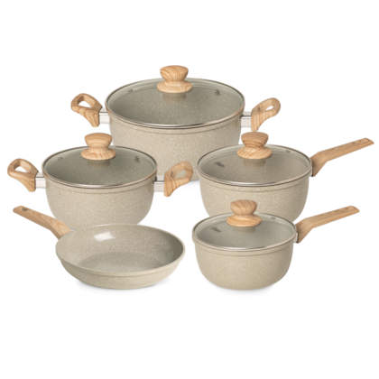 Jogo de Panelas Marble Edition com Revestimento Cerâmico Alumínio 5Pçs Cinza Dust 130063.09 Oster-7bd2430b-05bc-4bfe-a303-567800a1c8bd