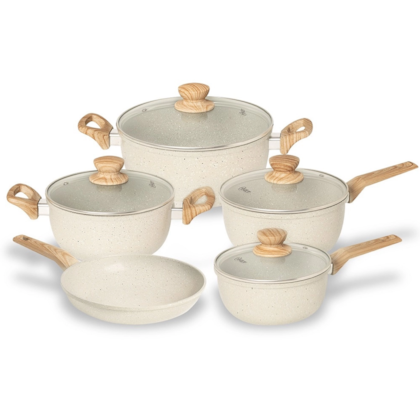 Jogo de Panelas Marble Edition com Revestimento Cerâmico Alumínio 5Pçs Creme 143887.09 Oster-48941302-e8fd-47d3-afd5-d23e0244e9b9