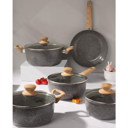 Jogo de Panelas Marble Edition com Revestimento Cerâmico Alumínio 5Pçs Dark Grey 130062.09 Oster-8e845bb2-b1f1-4ba5-bc5f-88f470e9be48
