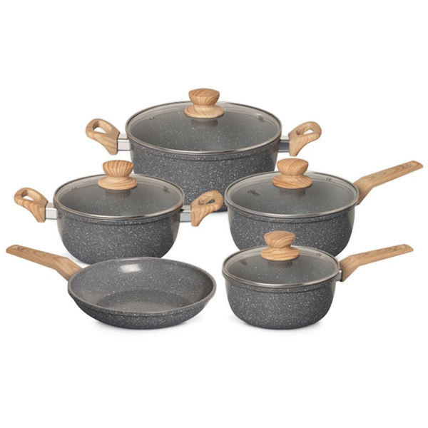 Jogo de Panelas Marble Edition com Revestimento Cerâmico Alumínio 5Pçs Dark Grey 130062.09 Oster-a78ab820-41f3-417f-ad39-1486d206f4fa
