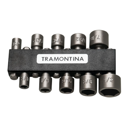 Jogo de Ponteira Master 10 Peças Tipo Soquete 43615/110 Tramontina Master-3aaed7ab-bd43-43bb-ba63-95f94004b703