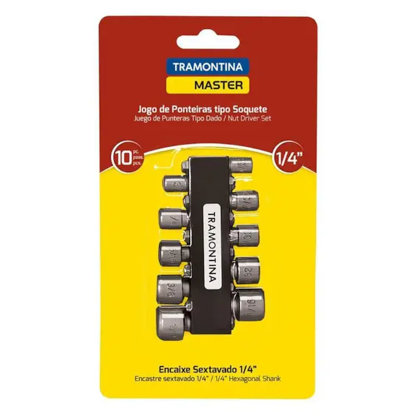 Jogo de Ponteira Master 10 Peças Tipo Soquete 43615/110 Tramontina Master-ac341f8c-4241-46a2-8947-c83fb05d1245