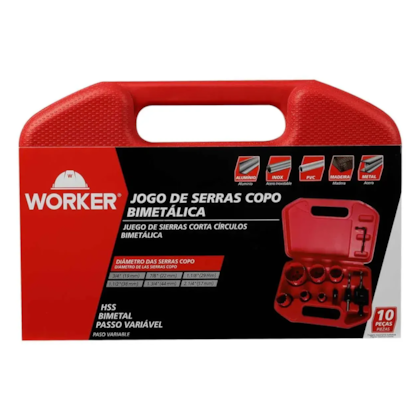 Jogo de Serra Bimetal HSS 19mm à 57mm 9pçs 250472 Worker-16f92518-47e2-4277-a4cb-308e565c12c3