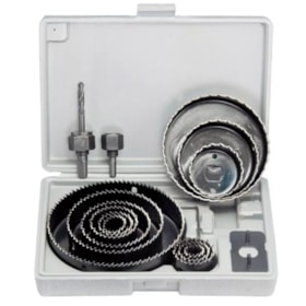 Jogo de Serra Copo Para Madeira 19-127MM Com 12 Peças MTX