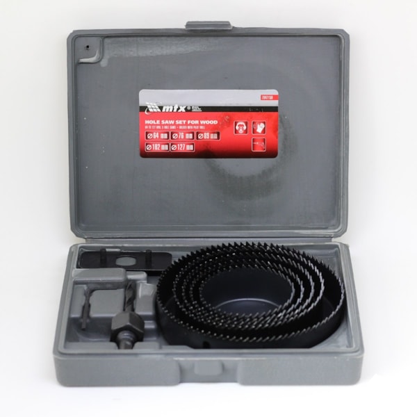 Jogo de Serra Copo Para Madeira 64-127MM Com 8 Peças Mtx-3186d369-c58a-48c0-adb3-d09f23d4ce44