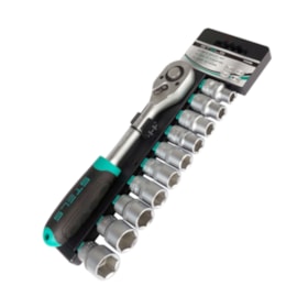 Jogo de Soquete 10A22MM Com Chave Catraca 1/2