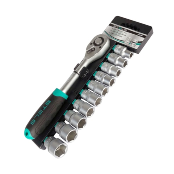 Jogo de Soquete 10A22MM Com Chave Catraca 1/2